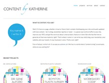Tablet Screenshot of contentbykatherine.com